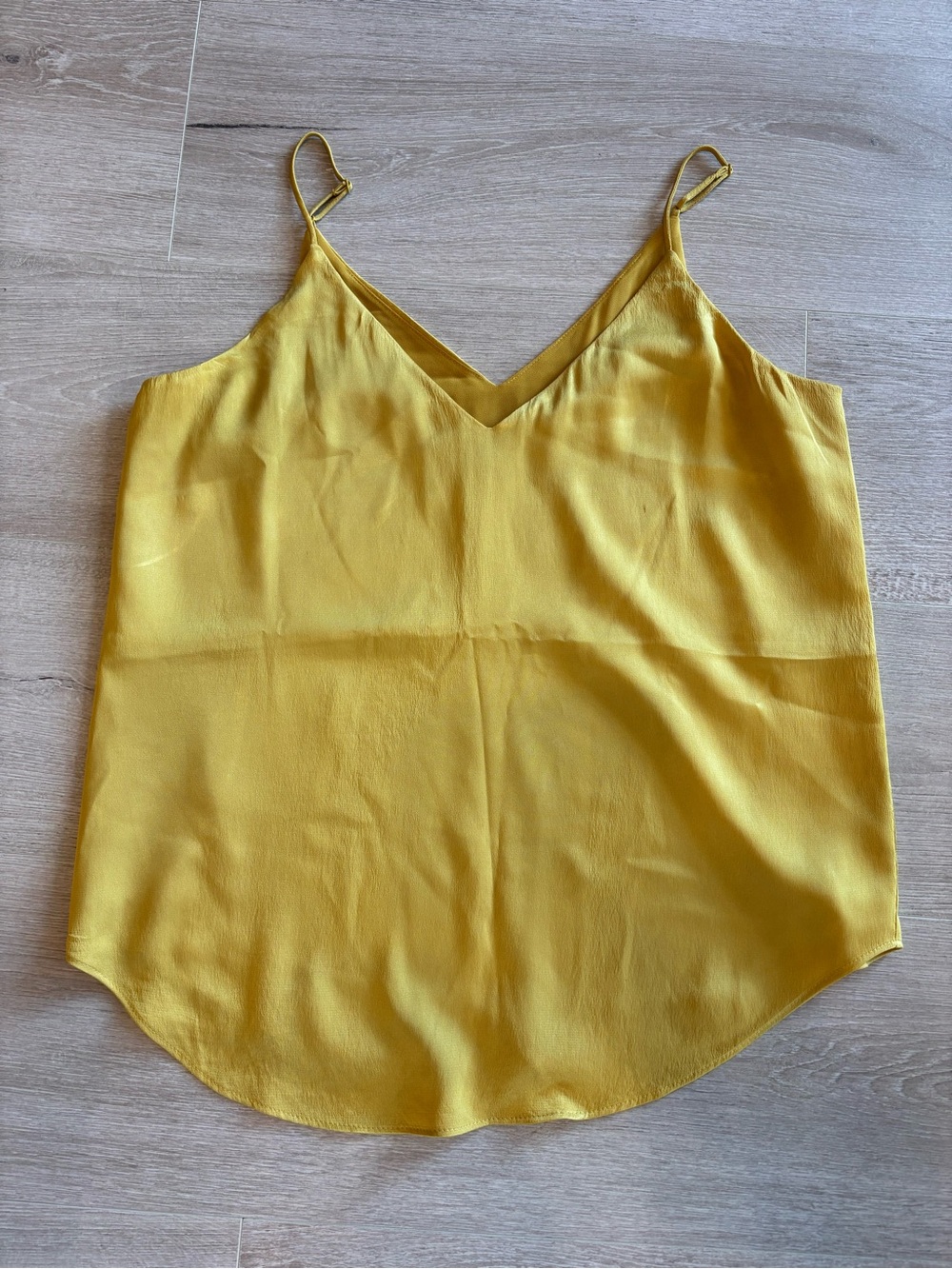 Express Mustard Yellow V-Neck Spaghetti Strap Camisole